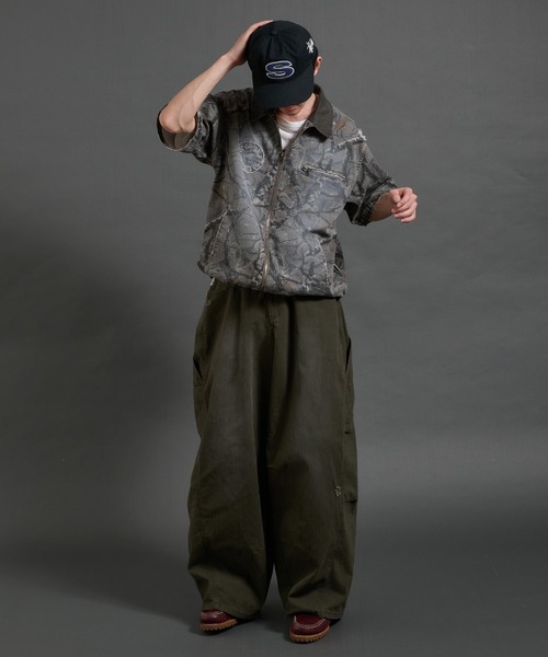 Perushu(ペルーシュ)の「vintage washed wide curve pants ビンテージライクワイドカーブパンツ(その他パンツ・メンズ・ダークグレー/カーキ/ネイビー/チャコールグレー・LARGE/MEDIUM/SMALL)」の13枚目の写真