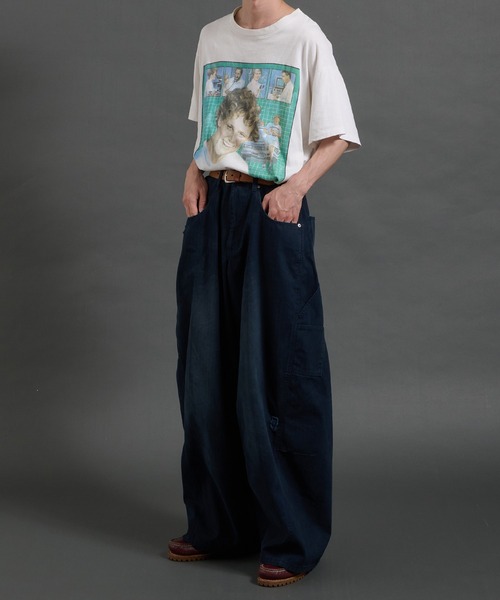 Perushu(ペルーシュ)の「vintage washed wide curve pants ビンテージライクワイドカーブパンツ(その他パンツ・メンズ・ダークグレー/カーキ/ネイビー/チャコールグレー・LARGE/MEDIUM/SMALL)」の7枚目の写真