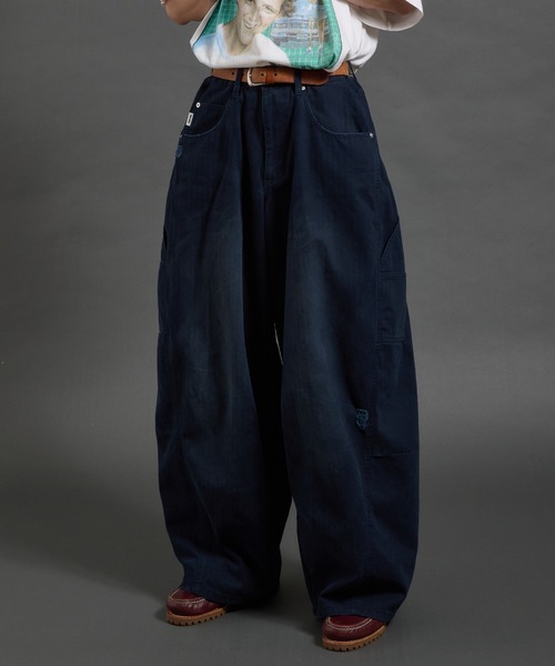 Perushu(ペルーシュ)の「vintage washed wide curve pants ビンテージライクワイドカーブパンツ(その他パンツ・メンズ・ダークグレー/カーキ/ネイビー/チャコールグレー・LARGE/MEDIUM/SMALL)」の15枚目の写真