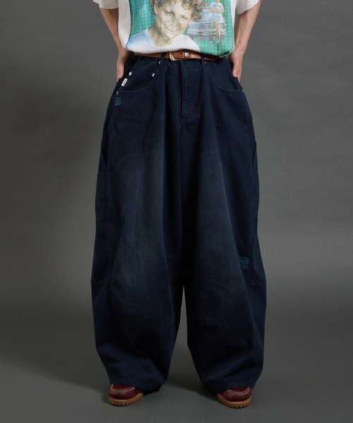 Perushu(ペルーシュ)の「vintage washed wide curve pants ビンテージライクワイドカーブパンツ(その他パンツ・メンズ・ダークグレー/カーキ/ネイビー/チャコールグレー・LARGE/MEDIUM/SMALL)」の16枚目の写真