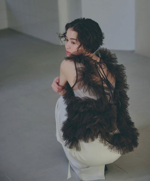 asymmetry tulle tops（シャツ/ブラウス）｜NOTREemor