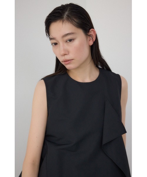 ブラウス シャツ 「PLUS」タックギャザーアシンメトリーブラウス レディース wee9s ブラウス シャツ big collar frill half blouse / 付け襟