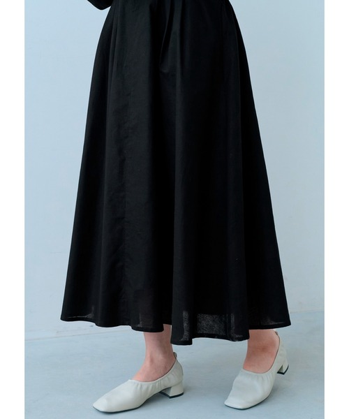 IEDIT（イディット）の「ＩＥＤＩＴ　きくちあつこさんコラボ　コットンリネンのヴィンテージ風ワンピース（ワンピース・レディース・ブラック/ライトベージュ・MP/M/L/LL/3L）」の7枚目の写真