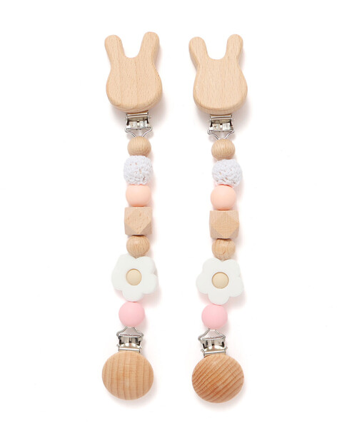 SLAP SLIP BABY(スラップスリップベビー)の「アニマルクマウサギ恐竜木製マルチクリップベビー(その他ベビー用品・キッズ・グリーン/ピンク/イエロー・FREE)」の3枚目の写真