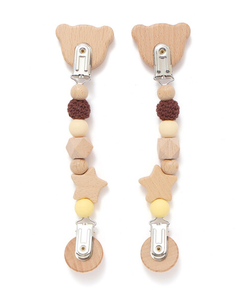 SLAP SLIP BABY(スラップスリップベビー)の「アニマルクマウサギ恐竜木製マルチクリップベビー(その他ベビー用品・キッズ・グリーン/ピンク/イエロー・FREE)」の13枚目の写真