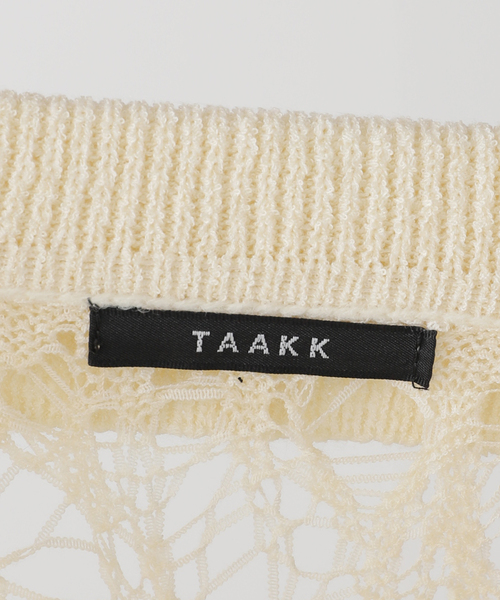 TAAKK(ターク)の「TAAKK TAPE YARN KNIT TA25SS-KN030:ニット(ニット/セーター・レディース・ホワイト・MEDIUM)」の9枚目の写真