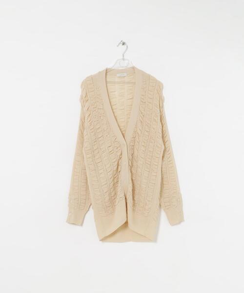 LAATO(ラート)の「fukure cardigan(カーディガン/ボレロ・レディース・オフホワイト/ブラック・FREE)」の5枚目の写真