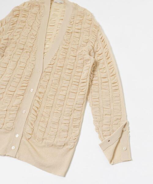 LAATO(ラート)の「fukure cardigan(カーディガン/ボレロ・レディース・オフホワイト/ブラック・FREE)」の6枚目の写真
