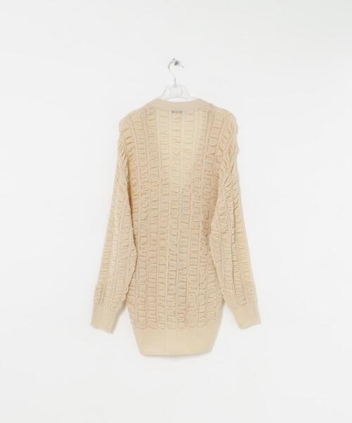 LAATO（ラート）の「fukure cardigan（カーディガン/ボレロ・レディース・オフホワイト/ブラック・FREE）」の14枚目の写真