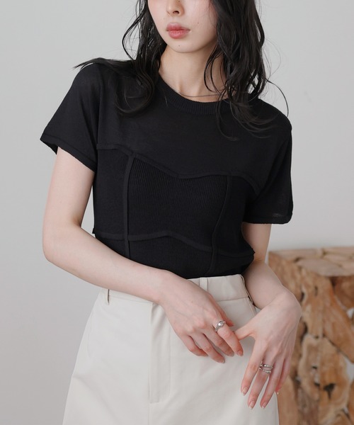 セール】ビスチェデザインサマーニット（Tシャツ/カットソー）｜LIAN