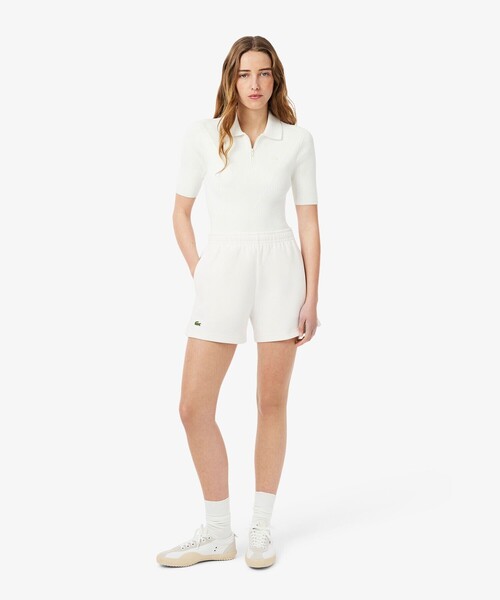 LACOSTE(ラコステ)の「ダブルフェイス鹿の子地ショートパンツ(その他パンツ・レディース・ホワイト・36/38)」の2枚目の写真