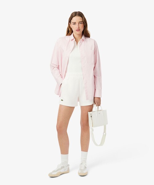 LACOSTE(ラコステ)の「ダブルフェイス鹿の子地ショートパンツ(その他パンツ・レディース・ホワイト・36/38)」の4枚目の写真