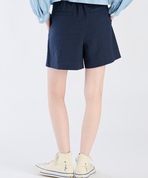To b. by agnes b.(トゥービーバイアニエスベー)の「リネンコットンキャンバスショートパンツ(その他パンツ・レディース・ネイビー・36/38/40)」の5枚目の写真
