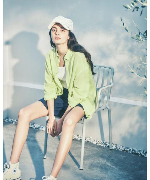 To b. by agnes b.(トゥービーバイアニエスベー)の「リネンコットンキャンバスショートパンツ(その他パンツ・レディース・ネイビー・36/38/40)」の8枚目の写真