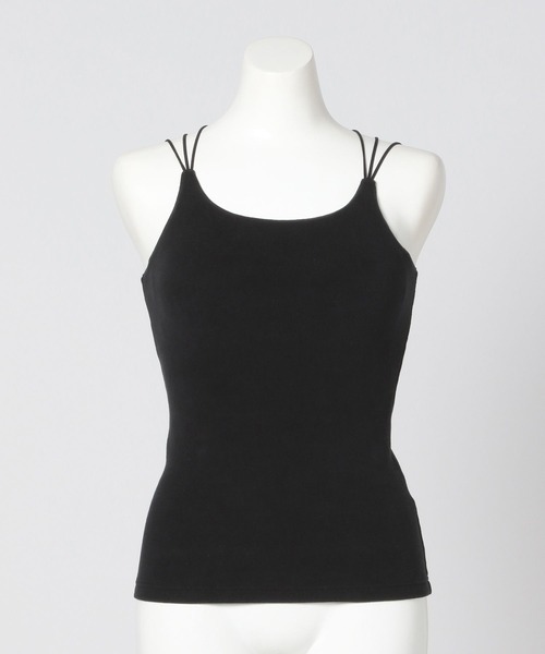 bijorie（ビジュリィ）の「【bijorie】カップ付き モチモチコットンバッククロスキャミ／NEW BASIC series（インナーウェア/肌着・レディース・ブラック/ナチュラル/ラベンダー・MEDIUM/LARGE/LG）」の8枚目の写真