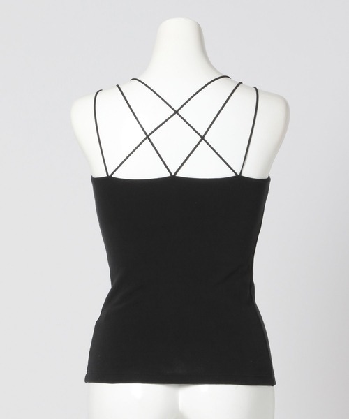 bijorie（ビジュリィ）の「【bijorie】カップ付き モチモチコットンバッククロスキャミ／NEW BASIC series（インナーウェア/肌着・レディース・ブラック/ナチュラル/ラベンダー・MEDIUM/LARGE/LG）」の12枚目の写真