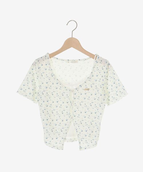 MAJESTIC LEGON（マジェスティックレゴン）の「キャミレイヤードライク半袖トップス（Tシャツ/カットソー・レディース・アイボリー/ブラック系その他/ホワイト系その他2/ピンク系その他2/ブルー系その他2・MEDIUM）」の22枚目の写真