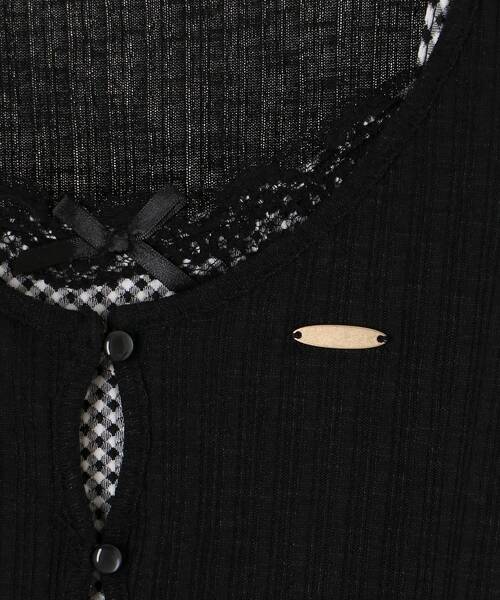 MAJESTIC LEGON（マジェスティックレゴン）の「キャミレイヤードライク半袖トップス（Tシャツ/カットソー・レディース・アイボリー/ブラック系その他/ホワイト系その他2/ピンク系その他2/ブルー系その他2・MEDIUM）」の17枚目の写真