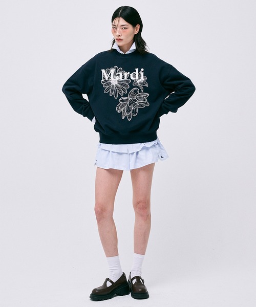 Mardi Mercredi(マルディメクルディ)の「COTTON OVERSIZED SHIRT STRIPE / コットン オーバーサイズ シャツ ストライプ(シャツ/ブラウス・レディース・ライトブルー/ピンク・FREE)」の8枚目の写真