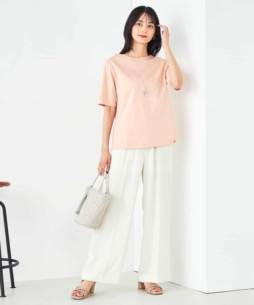 a.v.v（アーヴェヴェ）の「【接触冷感/洗える/イージーケア】美ラクるイージーワイドパンツ（その他パンツ・レディース・アイボリー/ダークインディゴブルー/ネイビー/ミント/ブルー/チャコールグレー/グレー系その他/ブラック・42/40/34/36/38）」の20枚目の写真