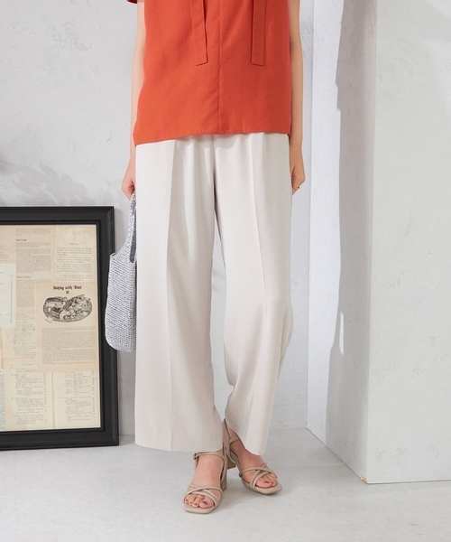 a.v.v（アーヴェヴェ）の「【接触冷感/洗える/イージーケア】美ラクるイージーワイドパンツ（その他パンツ・レディース・アイボリー/ダークインディゴブルー/ネイビー/ミント/ブルー/チャコールグレー/グレー系その他/ブラック・42/40/34/36/38）」の22枚目の写真