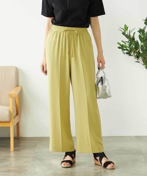 a.v.v（アーヴェヴェ）の「【接触冷感/洗える/イージーケア】美ラクるイージーワイドパンツ（その他パンツ・レディース・アイボリー/ダークインディゴブルー/ネイビー/ミント/ブルー/チャコールグレー/グレー系その他/ブラック・42/40/34/36/38）」の18枚目の写真