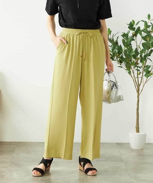 a.v.v（アーヴェヴェ）の「【接触冷感/洗える/イージーケア】美ラクるイージーワイドパンツ（その他パンツ・レディース・アイボリー/ダークインディゴブルー/ネイビー/ミント/ブルー/チャコールグレー/グレー系その他/ブラック・42/40/34/36/38）」の19枚目の写真