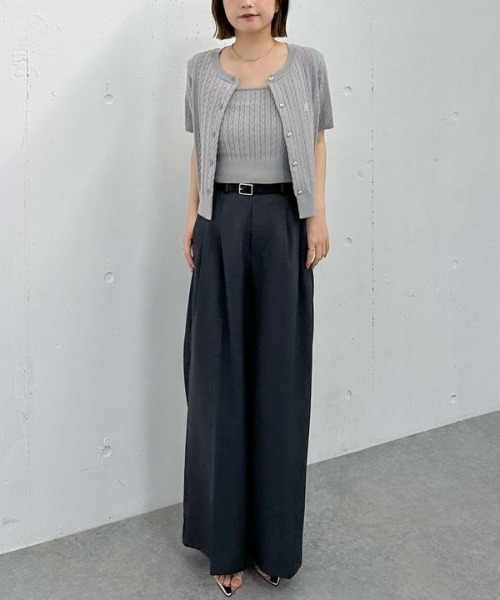 archives（アルシーヴ）の「ケーブルニットアンサンブル（アンサンブル・レディース・グレー/アイボリー/レッド/ネイビー・MEDIUM）」の18枚目の写真