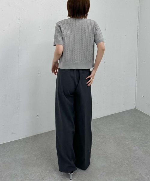 archives（アルシーヴ）の「ケーブルニットアンサンブル（アンサンブル・レディース・グレー/アイボリー/レッド/ネイビー・MEDIUM）」の16枚目の写真