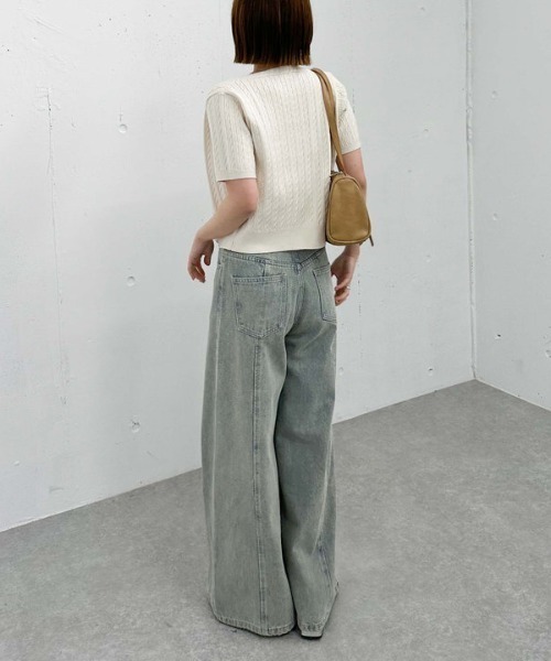 archives（アルシーヴ）の「ケーブルニットアンサンブル（アンサンブル・レディース・グレー/アイボリー/レッド/ネイビー・MEDIUM）」の22枚目の写真