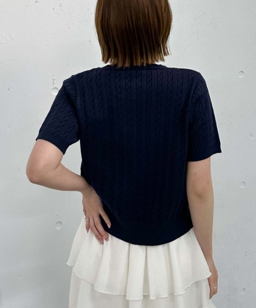 archives（アルシーヴ）の「ケーブルニットアンサンブル（アンサンブル・レディース・グレー/アイボリー/レッド/ネイビー・MEDIUM）」の13枚目の写真