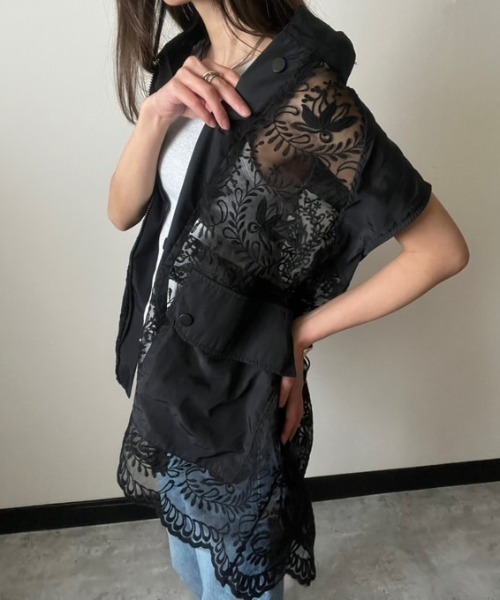 deux amour(ドゥーザムール)の「レースベスト(ベスト・レディース・ブラック/ベージュ・M~L)」の15枚目の写真