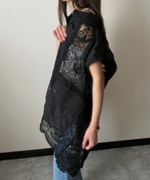 deux amour(ドゥーザムール)の「レースベスト(ベスト・レディース・ブラック/ベージュ・M~L)」の13枚目の写真
