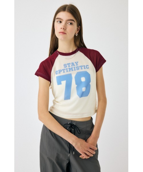 ★TV衣装★　MOUSSY　NUMBER　Tシャツ セール】NUMBERING SHEER Tシャツ（Tシャツ/カットソー）｜MOUSSY