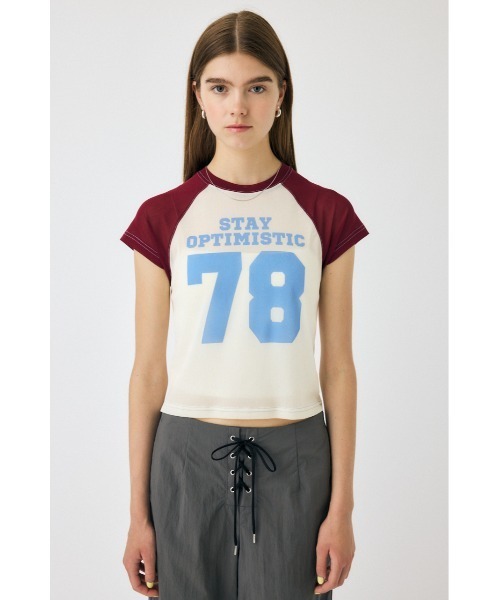 ★TV衣装★　MOUSSY　NUMBER　Tシャツ セール】NUMBERING SHEER Tシャツ（Tシャツ/カットソー