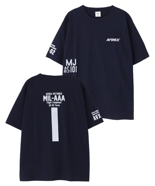 AVIREX（アヴィレックス）の「《WEB&DEPOT限定》"SMJ 101" T-SHIRT / 半袖Tシャツ / AVIREX / アヴィレックス（Tシャツ/カットソー・メンズ・ブラック/チャコールグレー/ホワイト/ネイビー・L/2XL/M/XL）」の4枚目の写真