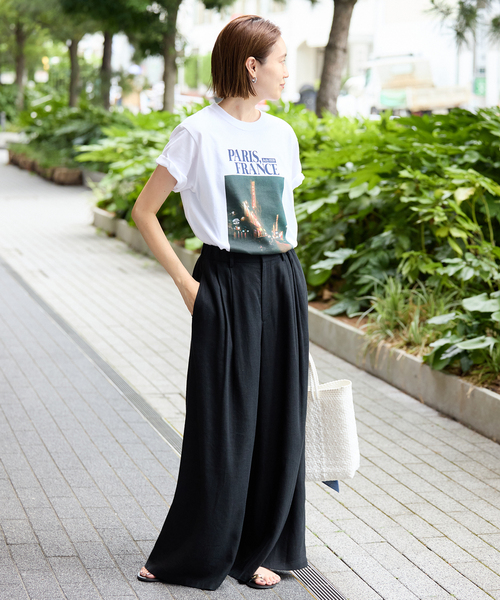 SLOBE IENA（スローブイエナ）の「《追加》PARIS NIGHT フォトTEE（Tシャツ/カットソー・レディース・ホワイト・FREE）」の2枚目の写真