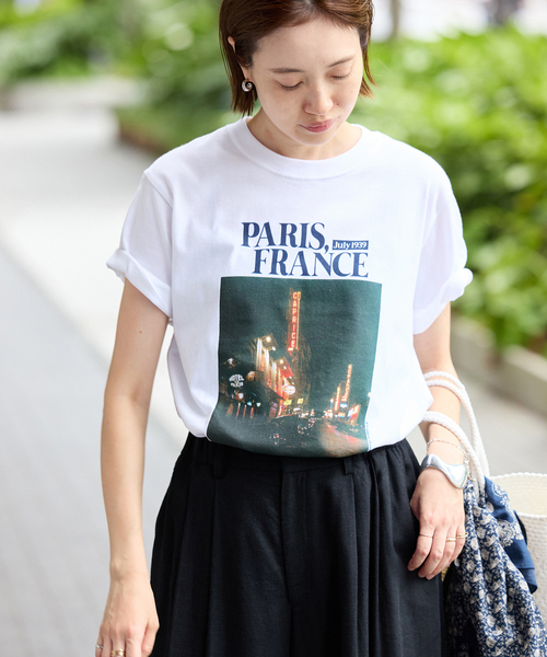 SLOBE IENA（スローブイエナ）の「《追加》PARIS NIGHT フォトTEE（Tシャツ/カットソー・レディース・ホワイト・FREE）」の5枚目の写真