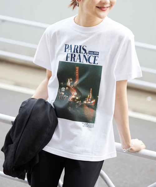 SLOBE IENA（スローブイエナ）の「《追加》PARIS NIGHT フォトTEE（Tシャツ/カットソー・レディース・ホワイト・FREE）」の14枚目の写真
