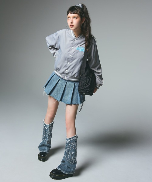 EMBROIDERED DENIM LEG WARMER（レッグウォーマー）｜X-girl（エックス