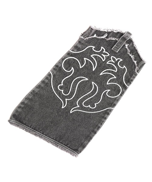 X-girl(エックスガール)の「EMBROIDERED DENIM LEG WARMER(レッグウォーマー・レディース・ライトインディゴブルー/ブラック・ONE SIZE)」の9枚目の写真