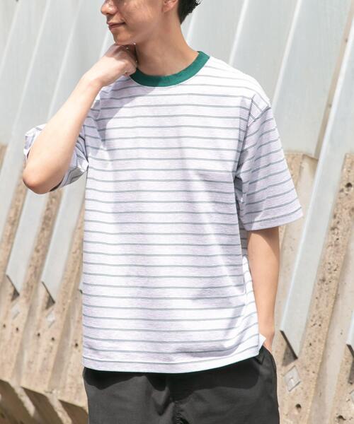 FORK&SPOON（フォークアンドスプーン）の「FORK&SPOON　カラーボーダーショートスリーブTシャツ（Tシャツ/カットソー・メンズ・オレンジ/グリーン/ネイビー・5/4）」の21枚目の写真