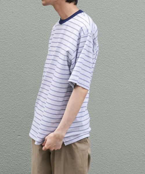 FORK&SPOON（フォークアンドスプーン）の「FORK&SPOON　カラーボーダーショートスリーブTシャツ（Tシャツ/カットソー・メンズ・オレンジ/グリーン/ネイビー・5/4）」の14枚目の写真