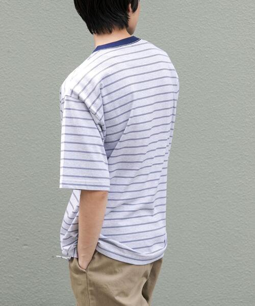 FORK&SPOON（フォークアンドスプーン）の「FORK&SPOON　カラーボーダーショートスリーブTシャツ（Tシャツ/カットソー・メンズ・オレンジ/グリーン/ネイビー・5/4）」の13枚目の写真