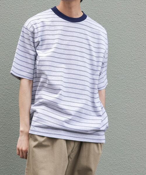 FORK&SPOON（フォークアンドスプーン）の「FORK&SPOON　カラーボーダーショートスリーブTシャツ（Tシャツ/カットソー・メンズ・オレンジ/グリーン/ネイビー・5/4）」の12枚目の写真