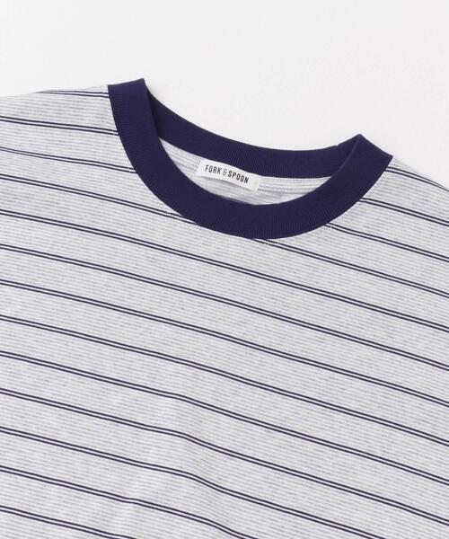 FORK&SPOON（フォークアンドスプーン）の「FORK&SPOON　カラーボーダーショートスリーブTシャツ（Tシャツ/カットソー・メンズ・オレンジ/グリーン/ネイビー・5/4）」の9枚目の写真