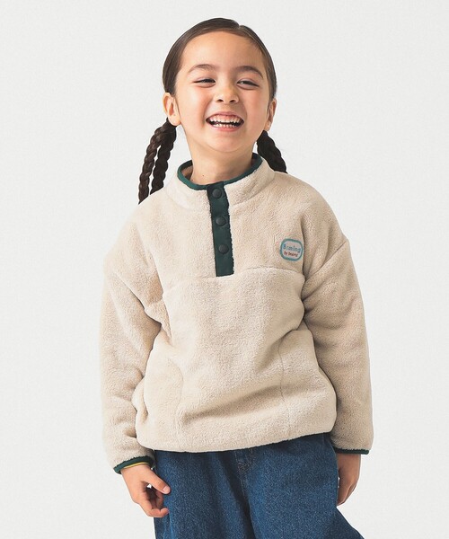 B:MING by BEAMS（ビーミングバイビームス）の「フリースボア プルオーバー 2025FW（90～140cm）（スウェット・キッズ・ベージュ/レッド/ネイビー・140/130/120/110/100/90）」の5枚目の写真