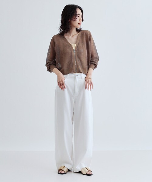 セール】【再入荷】メッシュジップカーディガン（カーディガン