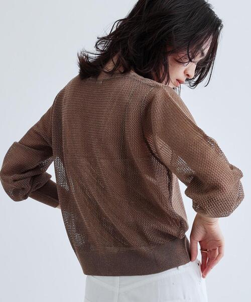 GALLEST（ギャレスト）の「【再入荷】メッシュジップカーディガン（カーディガン/ボレロ・レディース・ベージュ/ホワイト/ブラック・38）」の5枚目の写真