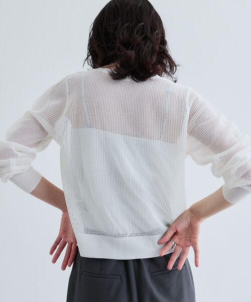 GALLEST（ギャレスト）の「【再入荷】メッシュジップカーディガン（カーディガン/ボレロ・レディース・ベージュ/ホワイト/ブラック・38）」の11枚目の写真